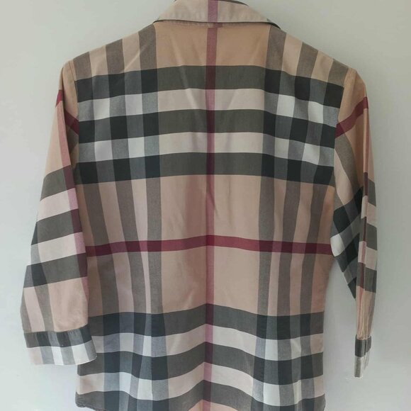 Burberry House Check 3/4 Sleeve Button-up Shirt - Picture 3 of 12